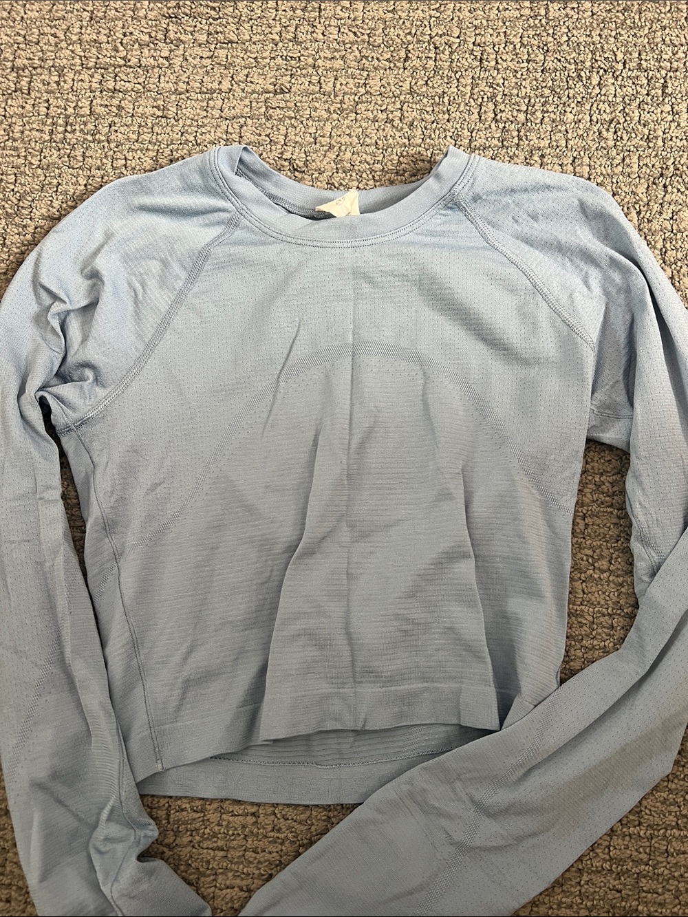 lululemon athletica Light Blue Long-Sleeve Crew Top